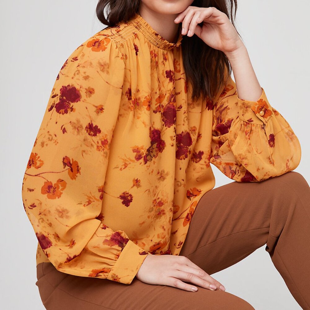 Wilfred Paula Long Sleeve Floral Blouse